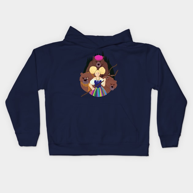 goldie and family Kids Hoodie by inkpocket